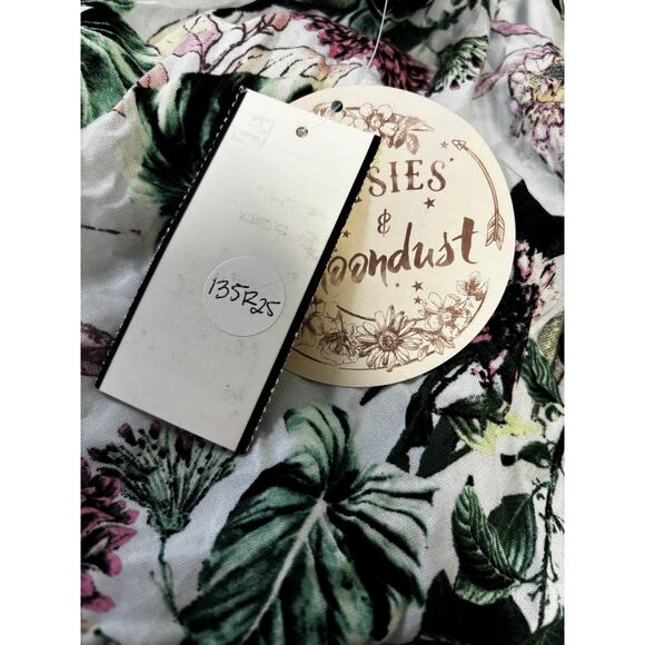 Gypsies Womens Moondust Off The Shoulder Spring Floral Blouse Size L $34 NWT - Picture 7 of 7